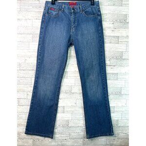 Chaps Katelyn‎ Bootcut Blue Denim Mid Rise Stretch Jeans Size 4